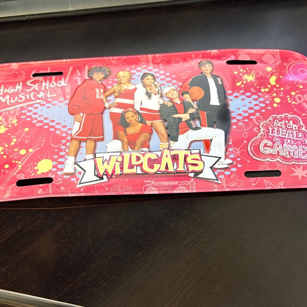High School Musical Wildcats License Plate - Pink